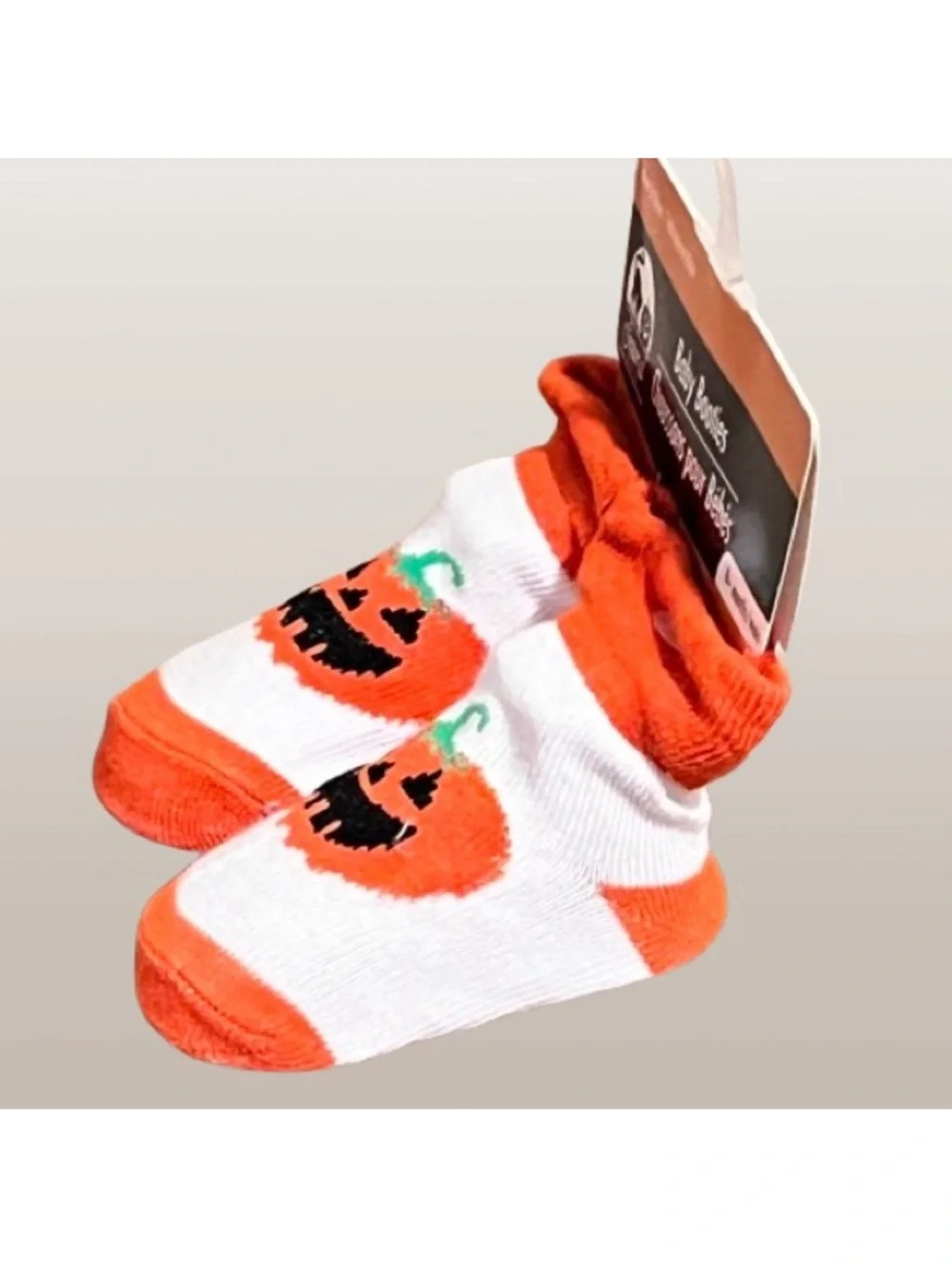 🆕- Halloween Pumpkin Baby Booties. 0-3 months